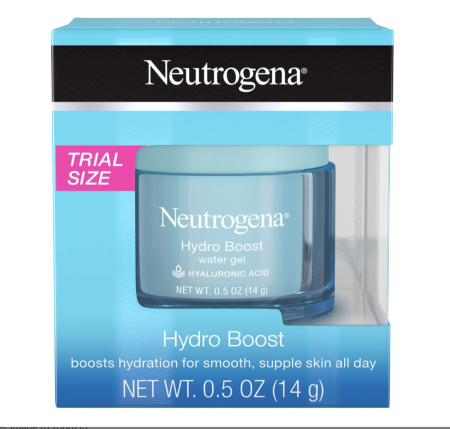 Neutrogena Hydro Boost Hyaluronic Acid Hydrating Water Face Gel Moisturizer for Dry Skin, Oil-Free, Non Comedogenic, Travel Size